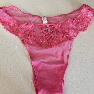 NWT- Victoria's Secret Pink Lace Panty